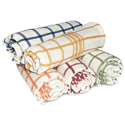 Fuller Earth Kitchen Tea Towels Set of 5-100% Cotton