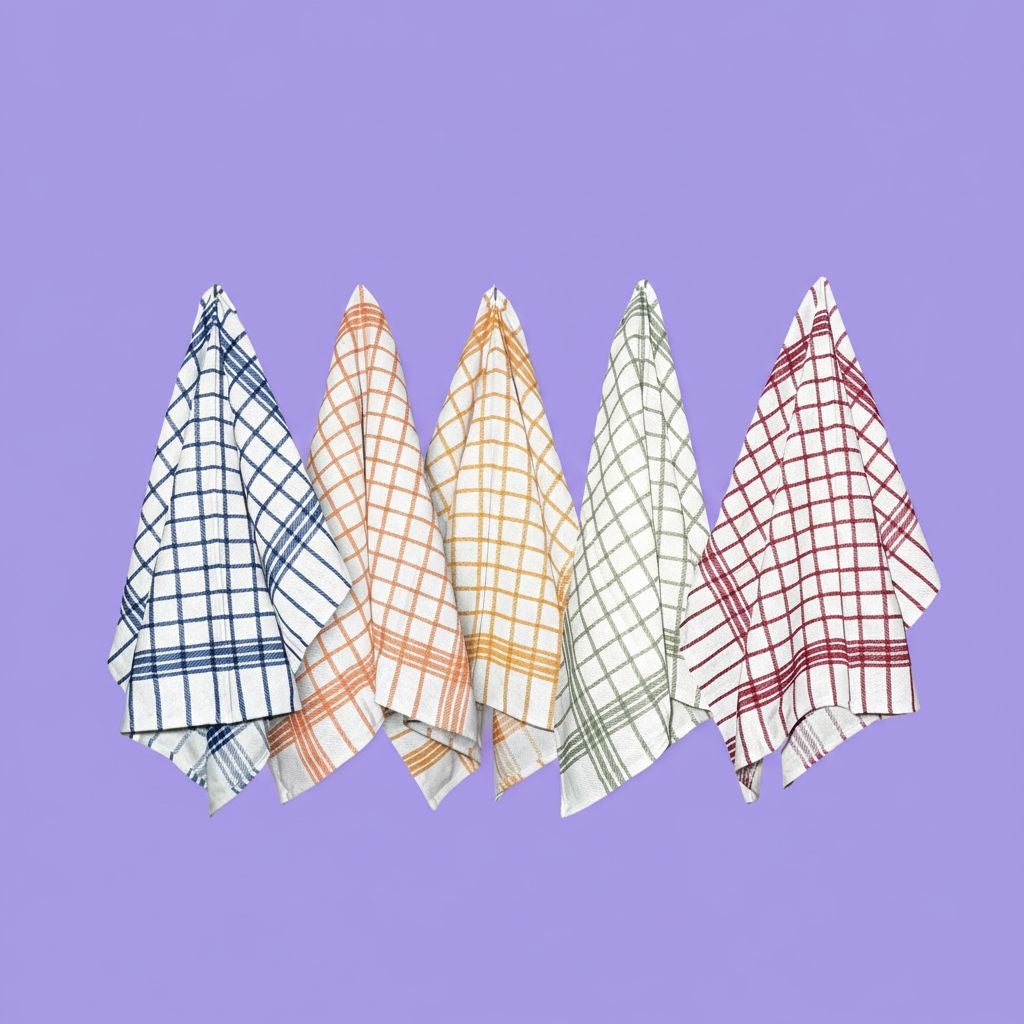 Fuller Earth Kitchen Tea Towels Set of 5-100% Cotton