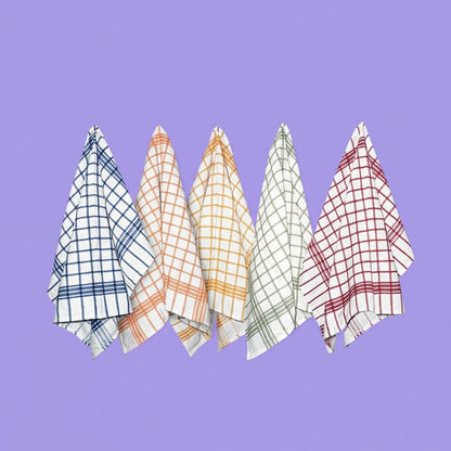 Fuller Earth Kitchen Tea Towels Set of 5-100% Cotton