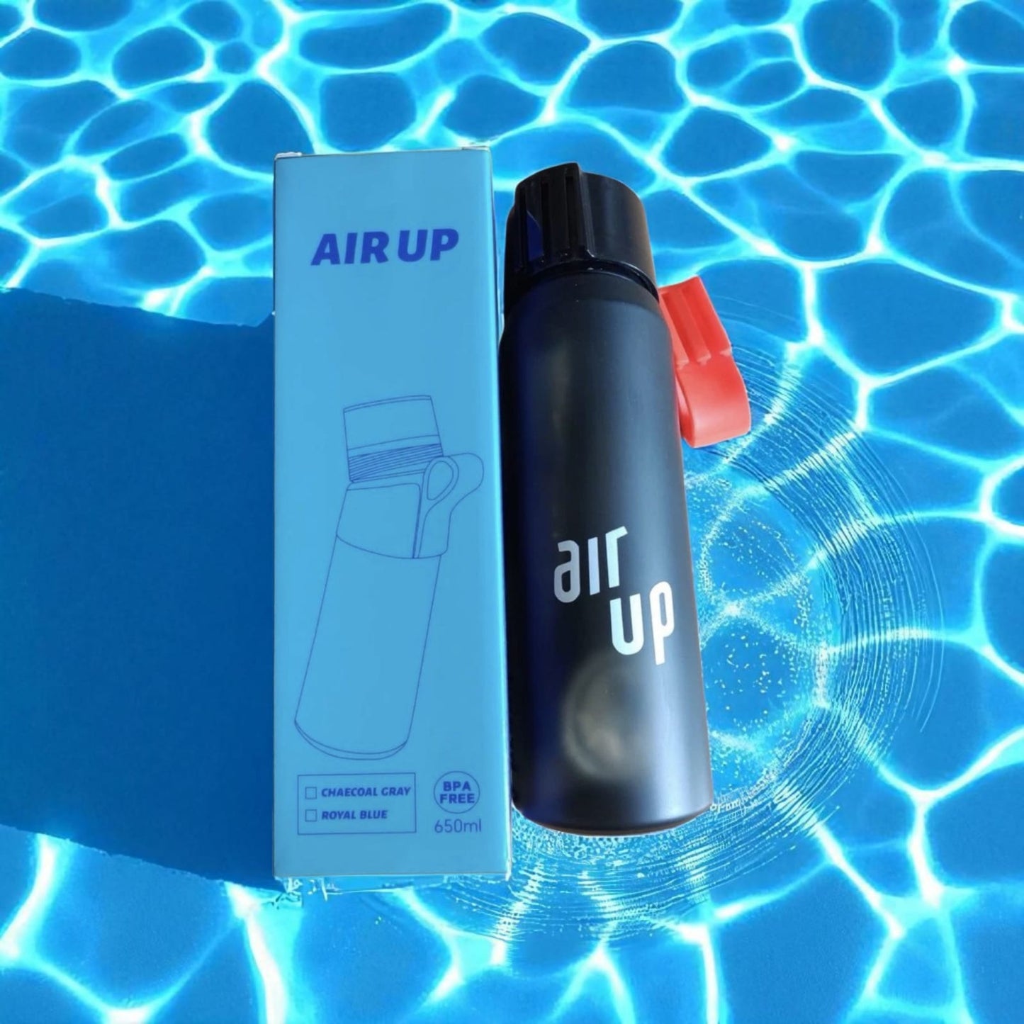 New Air up water bottle (650ml) with - 3x flavoured cherry and Apple pods