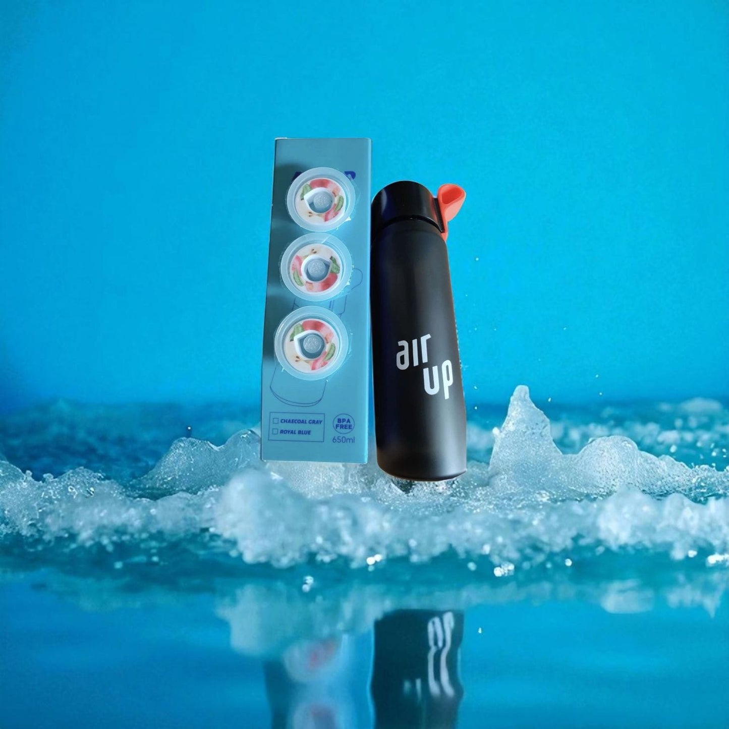 New Air up water bottle (650ml) with - 3x flavoured cherry and Apple pods